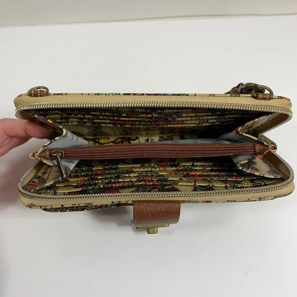 Sakroots Artist Zip Around Wallet Wristlet Floral Owl Sun Spirit Desert The Sak